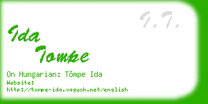 ida tompe business card