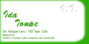 ida tompe business card